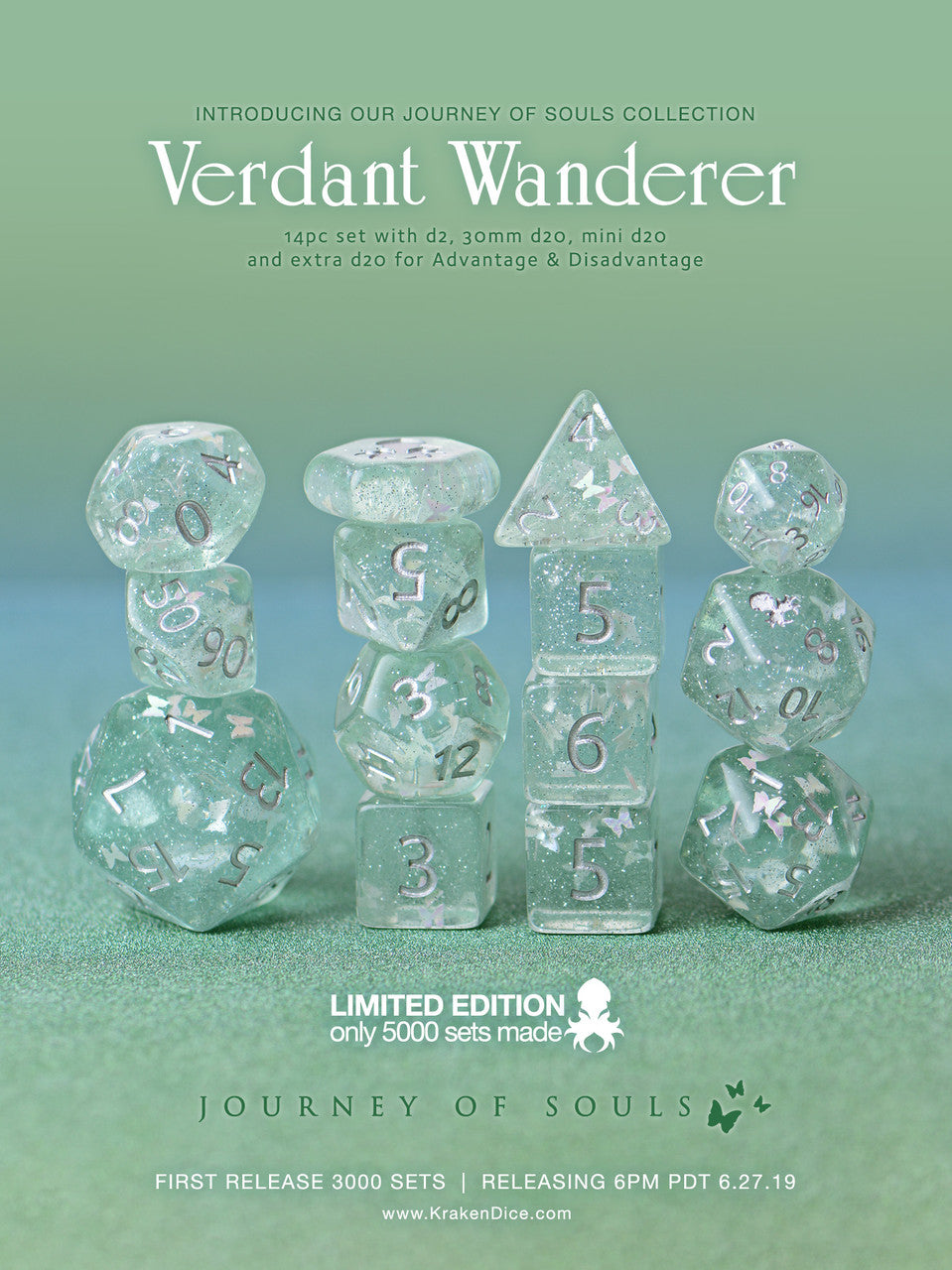 Verdant Wanderer 14pc Limited Edition Dice Set